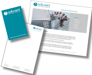 Die Markenbildnerei, München: Logo, Geschäftsausstattung, Website Adiuvent